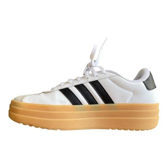 Adidas VL Court Bold Platform Sneaker in Black & White - Size 7 - Picture 8 of 10